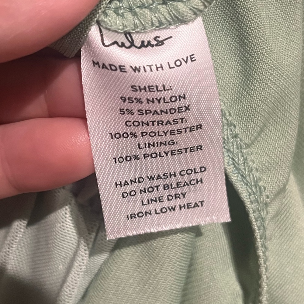 Lulus NWT sage green tule tank body suit women's XL‎ - Picture 8 of 9